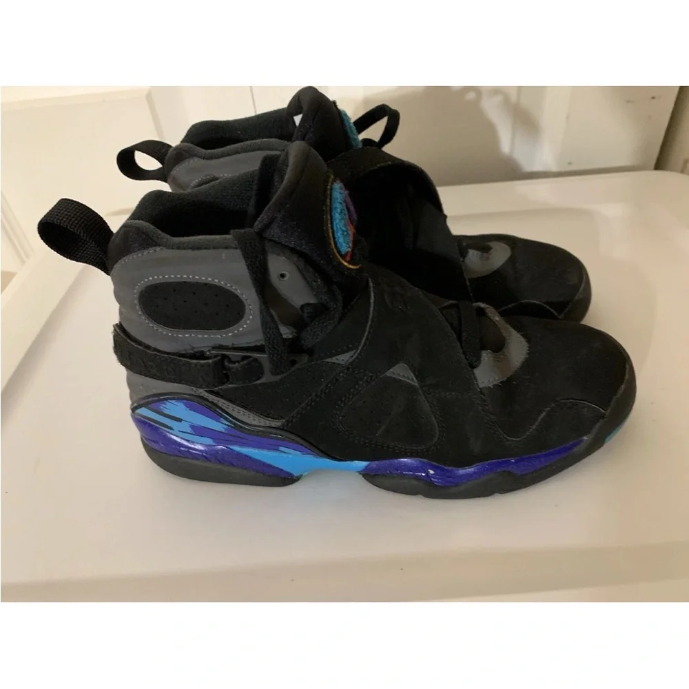 Nike air Jordan 8‎ retro size 6Y aqua Sneakers Black 305368-025
